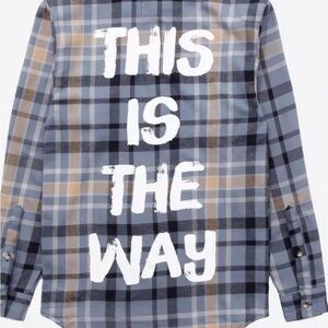 Cakeworthy Star Wars Shirt Mandalorian This is the Way Flannel Grogu Mens Medium